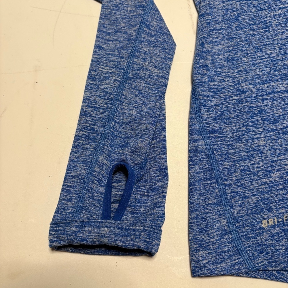 Nike Women's Heathered Blue Quarter-Zip Sweatshirt - Picture 4 of 12